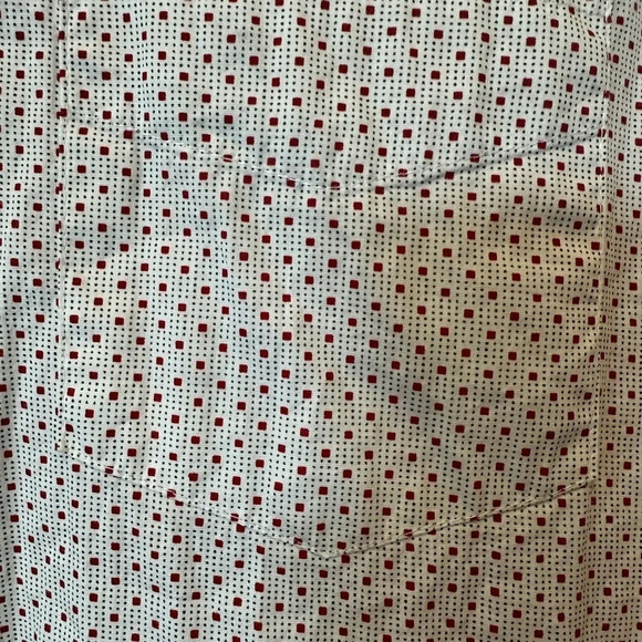 Mens button down shirt casual Paperdenim&cloth‎ xl slim white with red dots - Picture 4 of 4